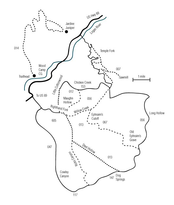 Naomi Wilderness Map