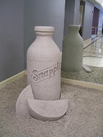 snapple bottle out of sand