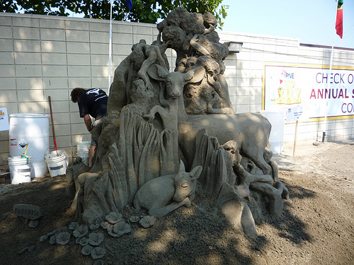 wildlife sand castle